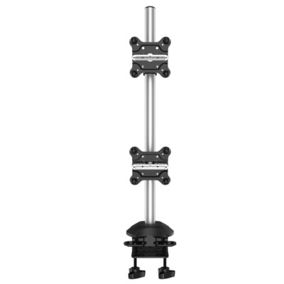Cotytech Dual Monitor Desk Mount for Apple w/ Long Pole & 2-in-1 Base