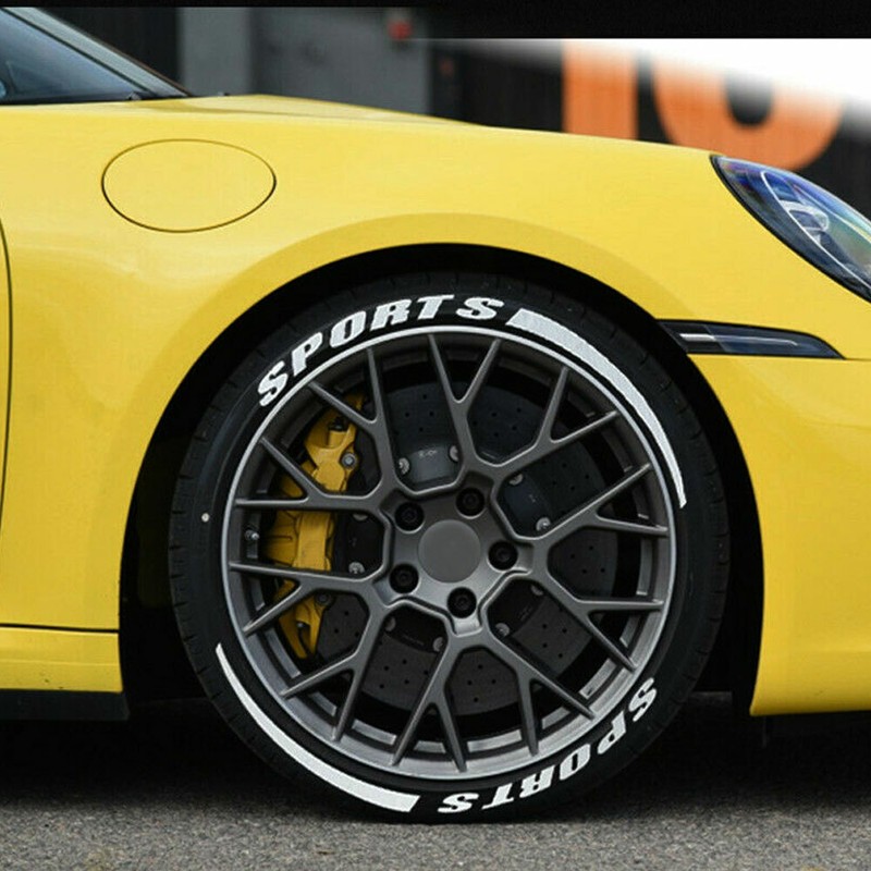 SPORT Tire Lettering Permanent Sticker 1.06 For 14-22 8 Wheel Decal Kits - Foto 8