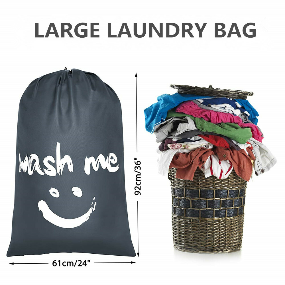 Travel Laundry Bag Heavy Duty Dirty Clothes Bag Drawstring Dorm College