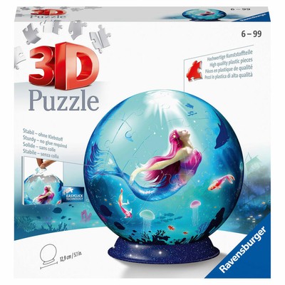 Ravensburger 3D Puzzle Ball Enchanting Mermaids Kids Puzzle 72 pieces
