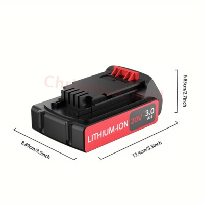Replacement For Black  Decker 20V Lithium MAX Battery 20Volt Li-Ion LBXR20 6.0Ah
