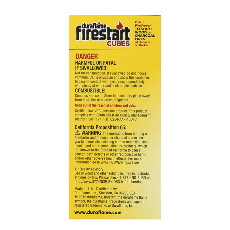 Duraflame Firestart Cubes 18-Pack, Fire Starters For Wood Or Charcoal NEW