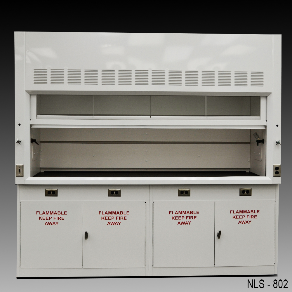 8' Laboratory Chemical   Fume Hood with Flammable cabinets NLS-802-