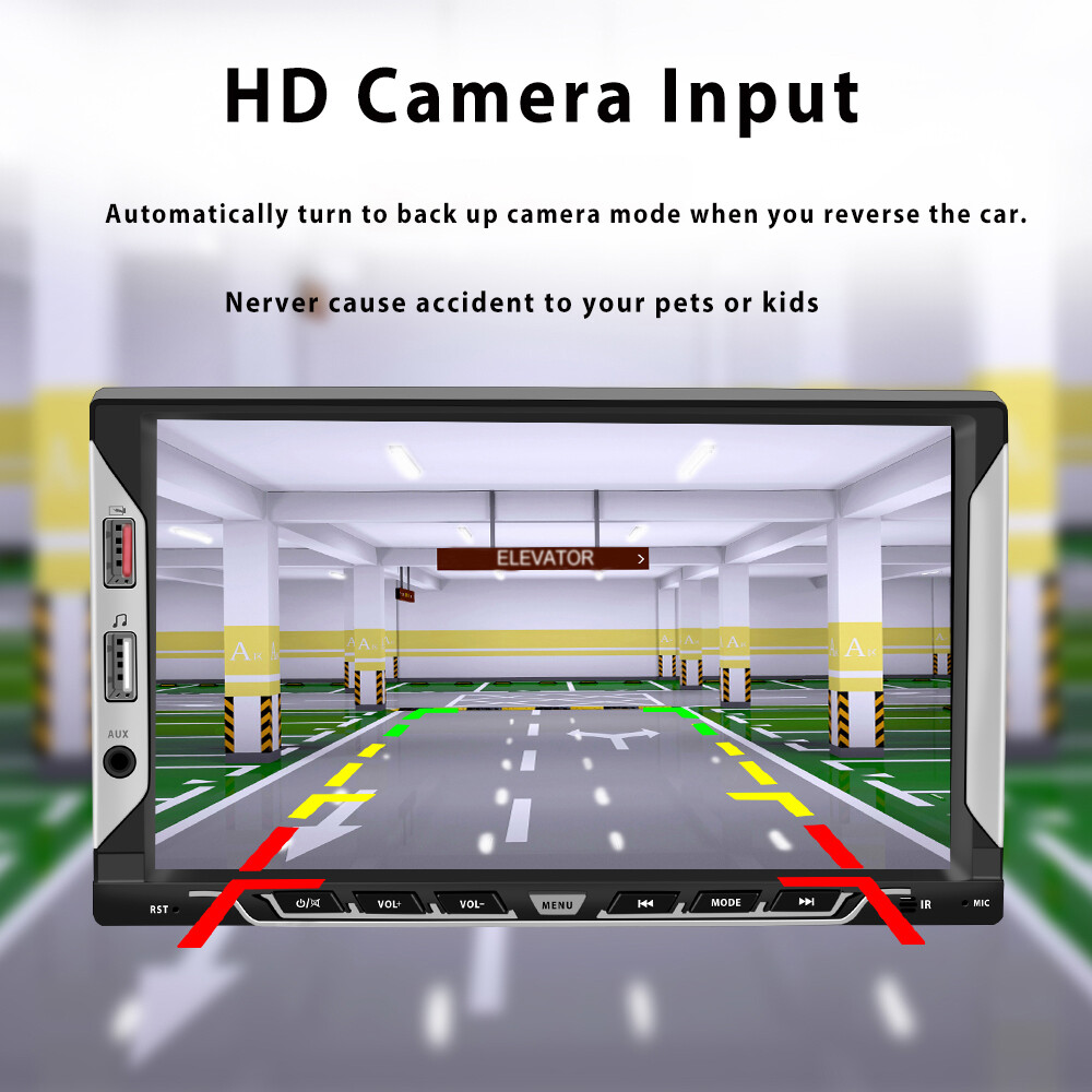 7" Double 2DIN Android 13 Car Stereo Apple Carplay GPS WIFI USB Bluetooth Radio