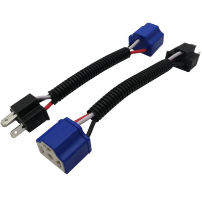 2Pcs H4 9003 HB2 Heavy Duty Ceramic Wiring Harness Sockets Male & Female Connect