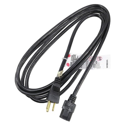 GRAINGER APPROVED 5XFL9ID Power Cord,5-15P,SJT,10 ft.,Blk,15A,14/3 5XFL9