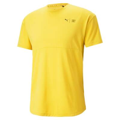 

Puma Fm X Commercial Crew Neck Short Sleeve Athletic T-Shirt Mens Yellow Casual, Желтый, Puma Fm X Commercial Crew Neck Short Sleeve Athletic T-Shirt