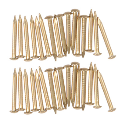 200PCS Brass Tacks Nails Round Brass Nails Tiny Wooden Nails for DIY Craft