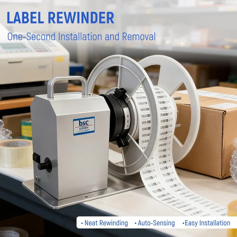 Automatic Sticker Label Rewinder Machine Printer Label Take-Up Device Reel for L