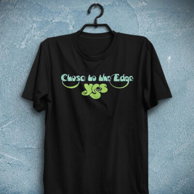 Short Sleeve Cotton T-shirt Close to the Edge Tee Yes Rock Band Steve Howe