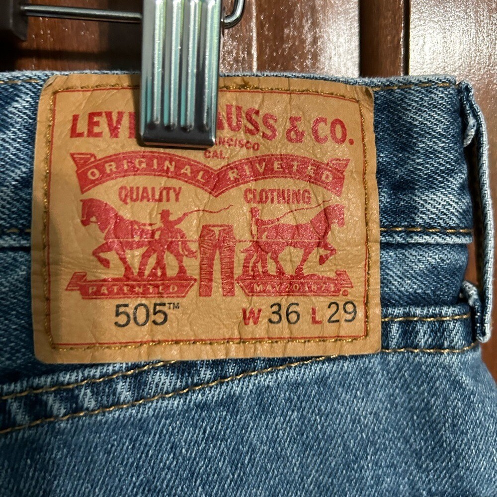 Levi's 505 Straight Jeans Classic Denim Mens Size 36X29