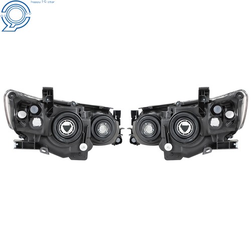 Headlights For 2012-2014 Toyota Camry Clear Headlamps Chrome Housing Right+Left