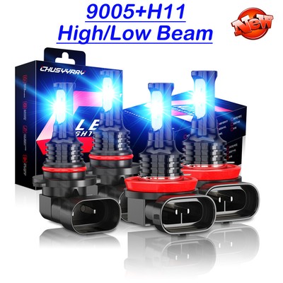 For 2009-2014 Acura TL -4X LED DRL Daytime Running Light + Fog bulb 8000K Blue