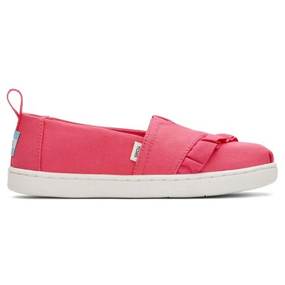 

Розовые туфли на плоской подошве TOMS Alpargata с рюшами на каждый день для девочек 10017769T, Розовый, TOMS Alpargata Ruffle Slip On Youth