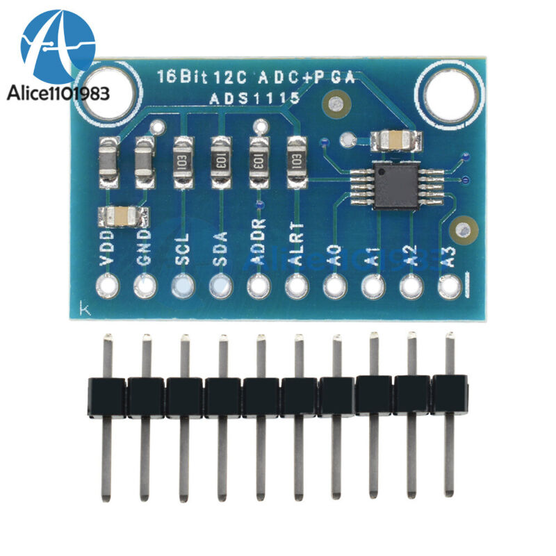 16bit I2c Ads1115 Module Adc 4channel + Pro Gain Amplifier For Arduino Rpi