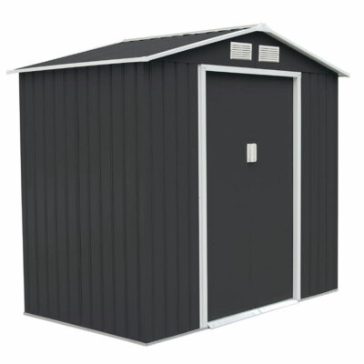 SVITA S100 Metall Gerätehaus XL Geräteschuppen Garten Schuppen Gartenhaus Grau