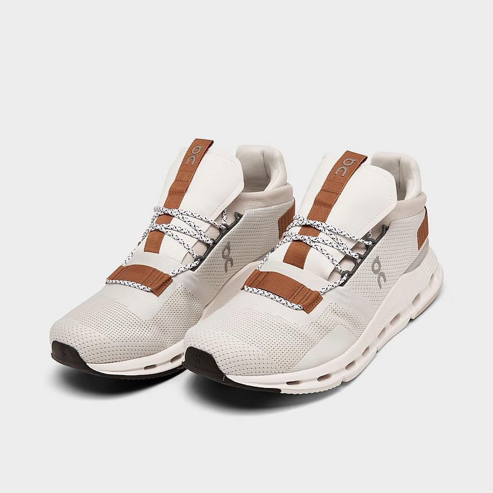 Pre-owned On Cloudnova Running Shoes White/pecan 2699173 101 Men Size 7.5-14