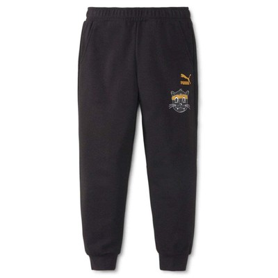 

Спортивные штаны Puma Graphic Logo для новорожденных мальчиков, черные повседневные спортивные штаны 531796-01, Черный, Puma Graphic Logo Sweatpants Infant