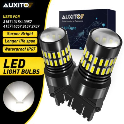 AUXITO 3156 3157 4157 LED Backup Reverse Light Bulbs 6000K Xenon White Bright 2x