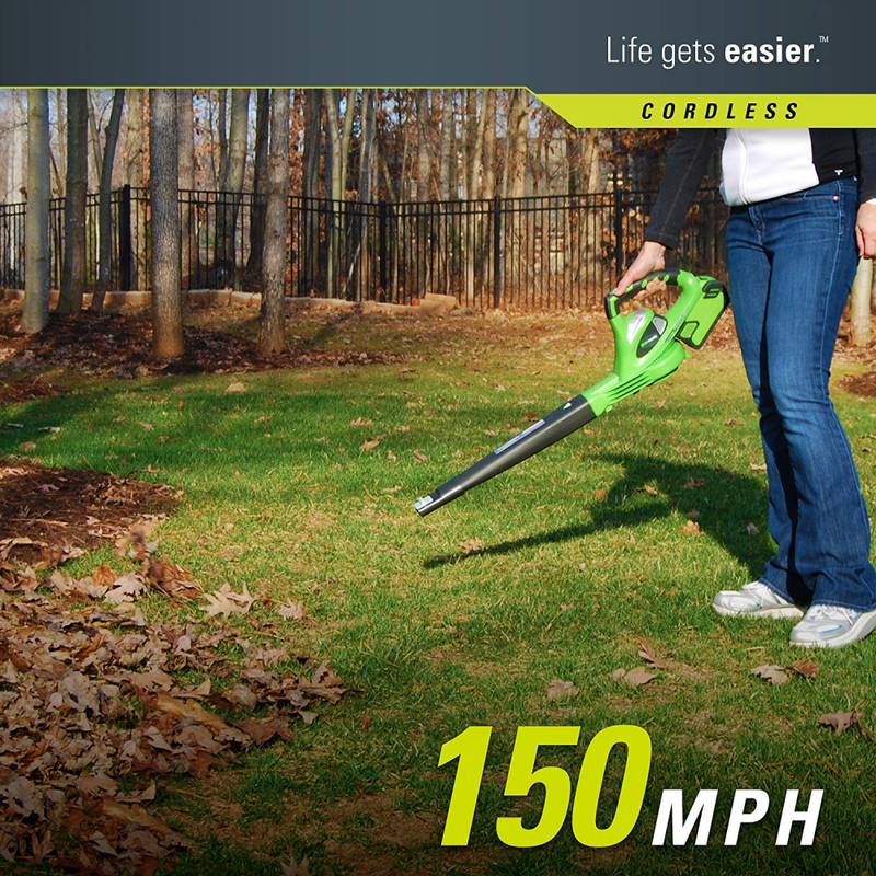 Greenworks Leaf Blower Cordless Variable Speed Garden Power Tools 150 MPH 40V