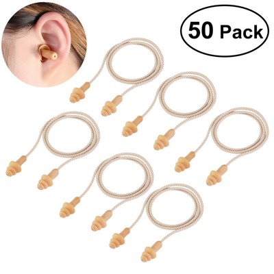 50Pcs Ear Plugs Practical Christmas Tree Ear Plugs Rope Adults
