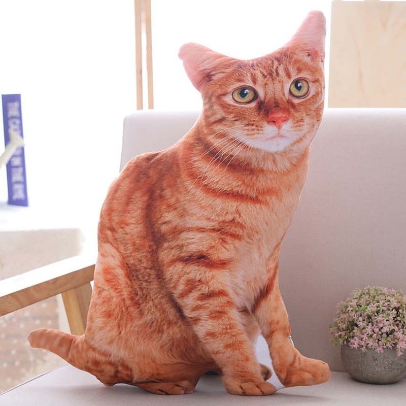 3D The Simulation Cat Cushion Cover Car /Hotel Home Decoration Pillow Case Cover