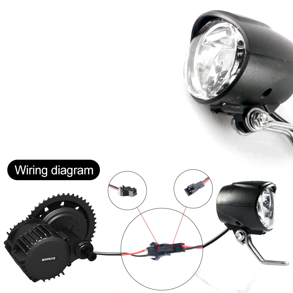 BAFANG BBSHD 48V 52V 1000W Mid Drive Motor Headlight 6V Front Lamp Electric Bike