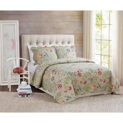 Twin Edens Garden Quilt with Pillow Sham