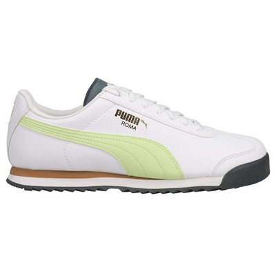 

Мужские зеленые, белые кроссовки Puma Roma Basic на шнуровке Повседневная обувь 369571-39, Green;white, Puma Roma Basic Lace Up
