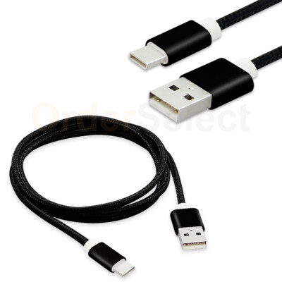 USB Type-C Braided Cord for Motorola Moto G6/G7 Play/G7 Power/G7 Supra/X4/Z/ Z4
