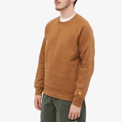 

Carhartt WIP Chase Crewneck Мужчины гамильтон коричневый/золотой
