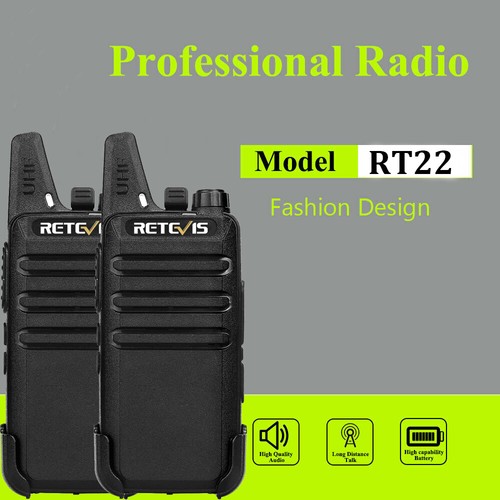 Retevis RT22 Walkie Talkies FRS Long Range CTCSS/DCS 2W Two Way Radios