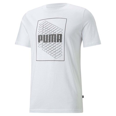 

Puma Word Fall Graphic Crew Neck Short Sleeve TShirt Mens Size  Casual Tops 67, Белый, Puma Word Fall Graphic Crew Neck Short Sleeve TShirt