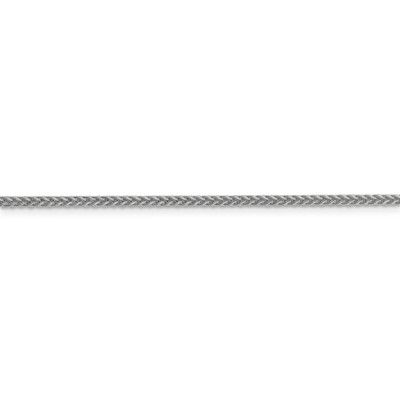 Pre-owned Superdealsforeverything Real 14kt White Gold 2mm Semi-solid 3-wire Wheat Chain; 20 Inch; Lobster Clasp