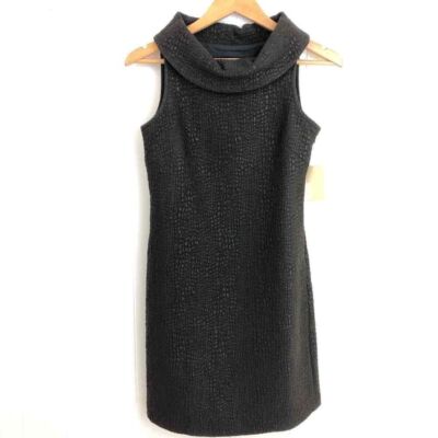 NEW Michael Michael Kors Black Cowl Neck Sleeveless Knit Sheath Dress Women's 2