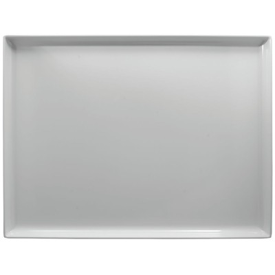 HUBERT White Plastic Display Merchandising Tray Melamine Rectangular - 20'' L x