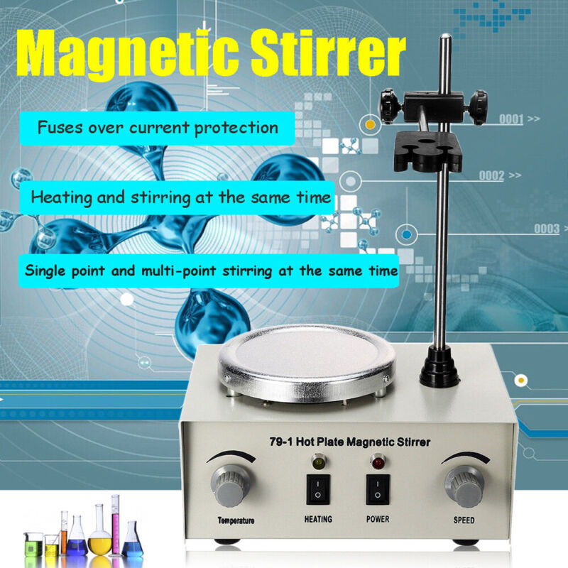 79-1 Hot Plate Magnetic Stirrer Mixer Stirring Lab Electric mixer 0-2400rpm 