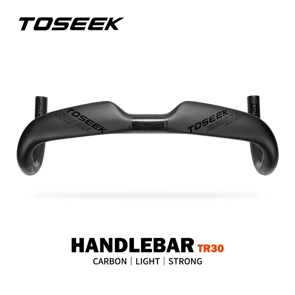 TOSEEK Carbon Handlebar Bicycle Drop Bar Road Bike Aero Bar