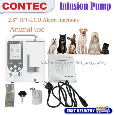 Veterinary VET Volumetric Infusion Pump IV Fluid Flow Rate Control LCD Alarm