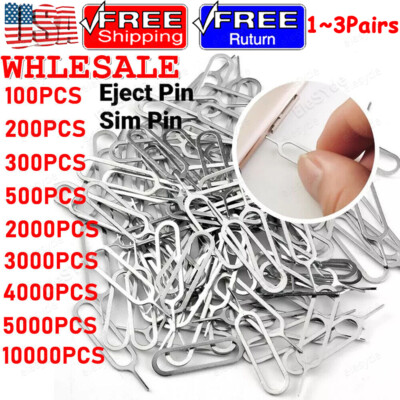SIM Ejector Pin Tool Eject Sim Tray Open Needle Key For iPhone For Samsung Lot
