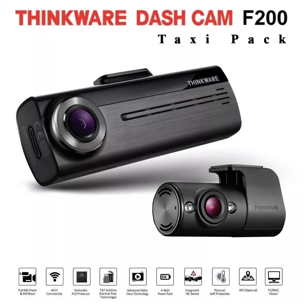Taxi Minicab Uber Drivers Front & Rear Dashcam, CCTV Car Camera WiFi