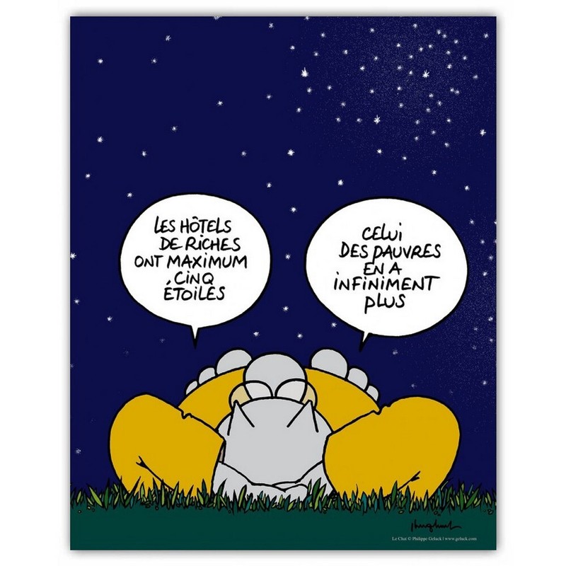 Poster Affiche Offset Le Chat De Geluck, HÃ´Tels (40x50cm)