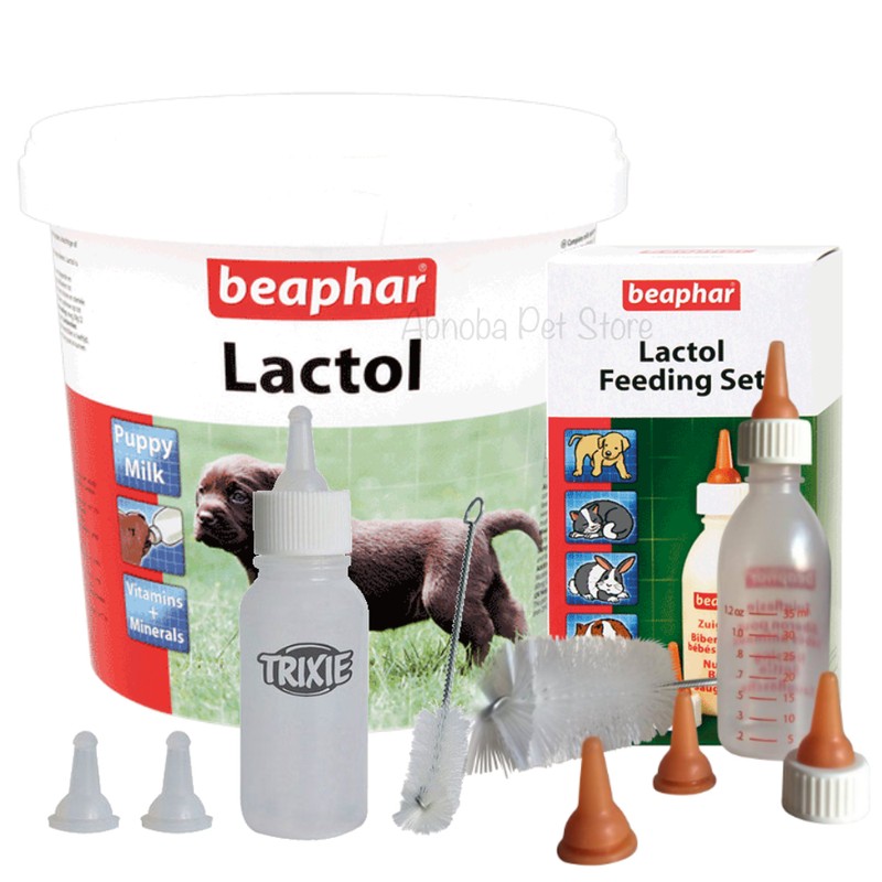 Lactol Puppy Milk 500g Choose Trixie or Beaphar Feeding Bottle Set