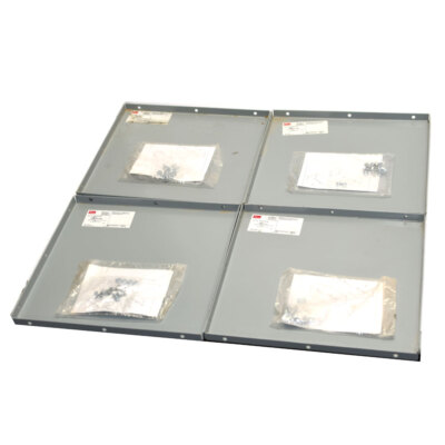 (Lot of 4) NEW nVent Hoffman F1212GCPNK 12''x 12''x 1/2'' Steel Closure Plates NEMA