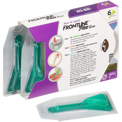 Frontline Plus for Large Dogs 45 to 88 pounds Flea and Tick Treatment, 6 months