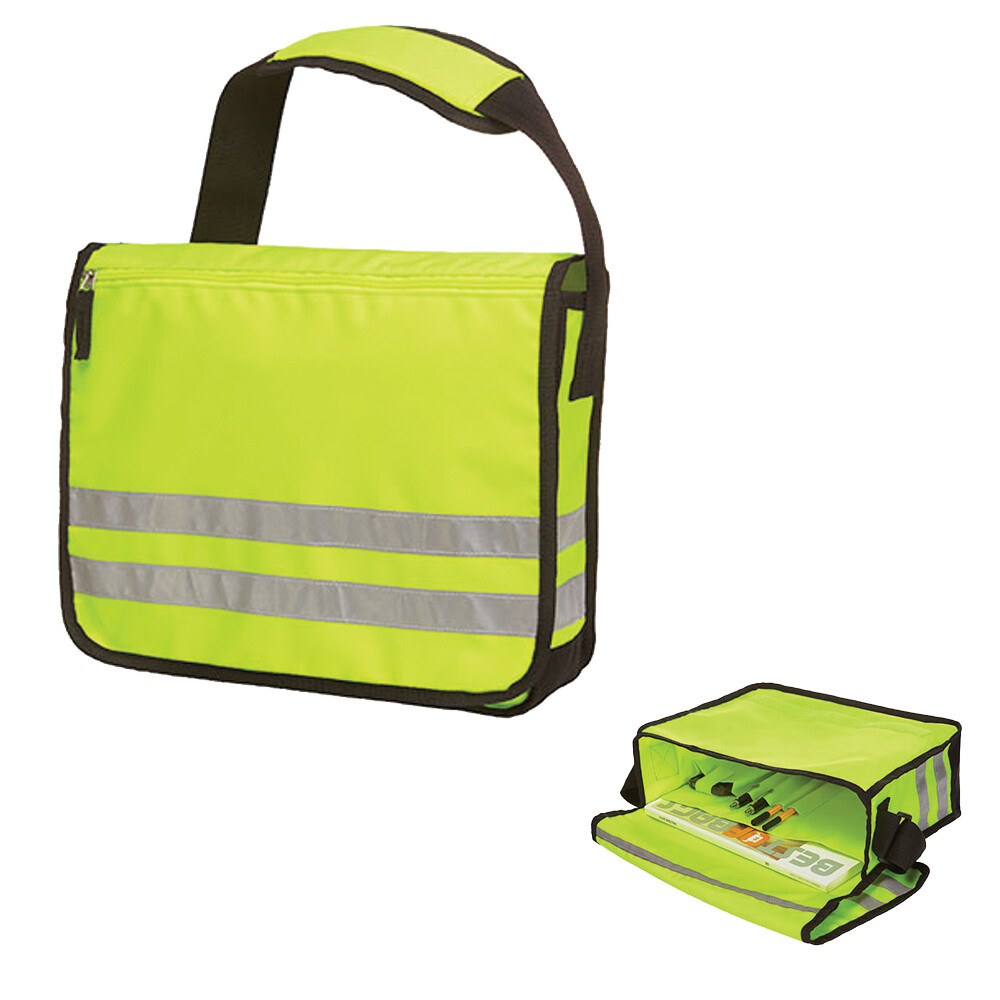 neon yellow shoulder bag