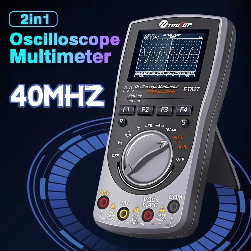 ET827 Digital 40MHz 200Msps/S Oscilloscope Multimeter Electronic Repair Laborato