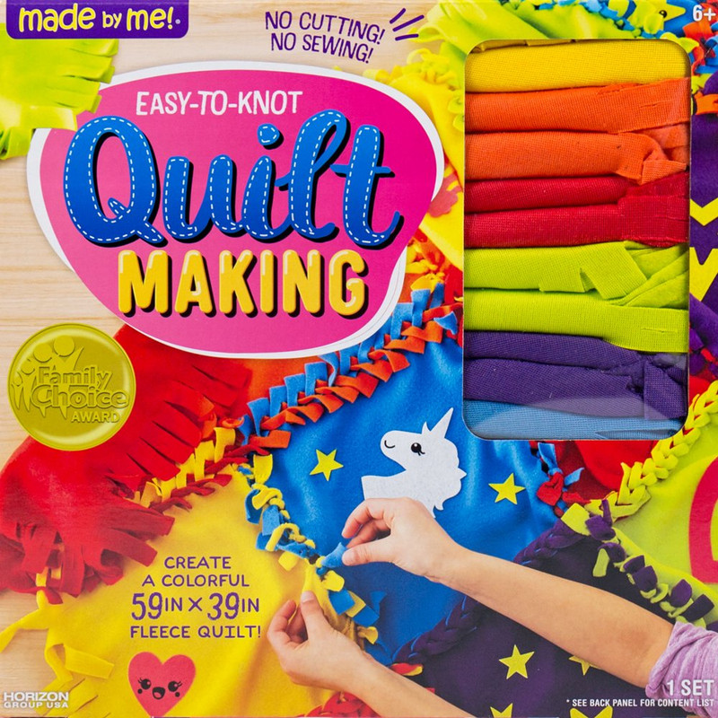 Easy-To-Knot Quilt Making Kit, Colorful D.I.Y. Quilt, Art & Craft