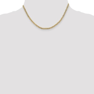 Pre-owned Superdealsforeverything Real 14kt Yellow Gold 16 Inch 3.2mm Semi-solid Anchor With Lobster Clasp Chain
