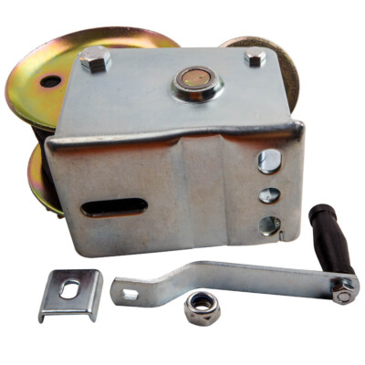 600lbs Hand Winch Hand Crank With Brake Strap Gear Winch for ATV Boat Trailer